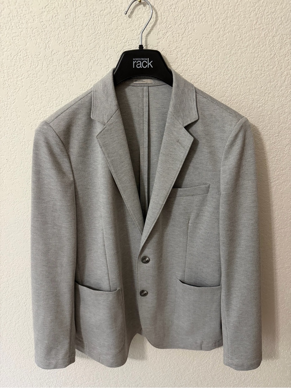 Nordstrom Light Gray Men's Blazer - Modern Two-Button Sport Coat